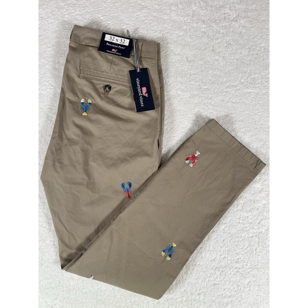Vineyard Vines Stretch Breaker Pants  Embroidered Lobsters Men's‎ 32x32 (34x32)